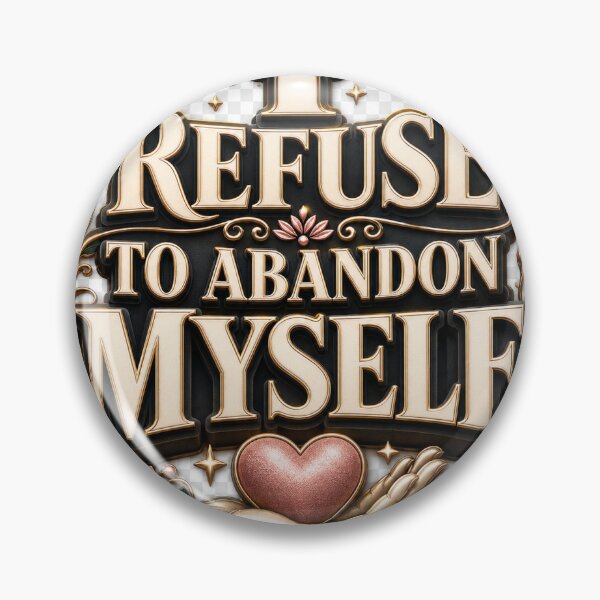 Item preview, I Refuse to Abandon Myself – Healing Self-Worth Typography designed and sold by TaiwoDesigns.