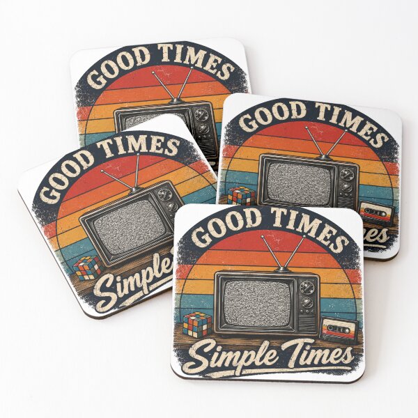 Item preview, Good Times Simpler Times Retro Vintage Nostalgia T-Shirt designed and sold by Danny's Tees.