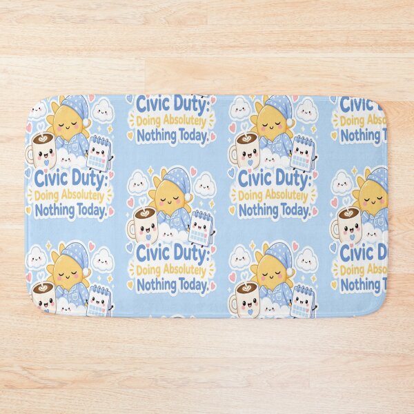 Item preview, Civic Duty Doing Absolutely Nothing Today Cute Kawaii Long Weekend Funny Canadian Holiday designed and sold by InspiredCreatives.