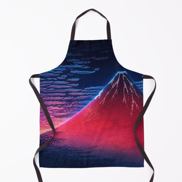 Item preview, Neon Red Fuji | Ukiyo-e Re:Mix Japanese Wall Art | Mount Fuji Metal designed and sold by vekotpu.