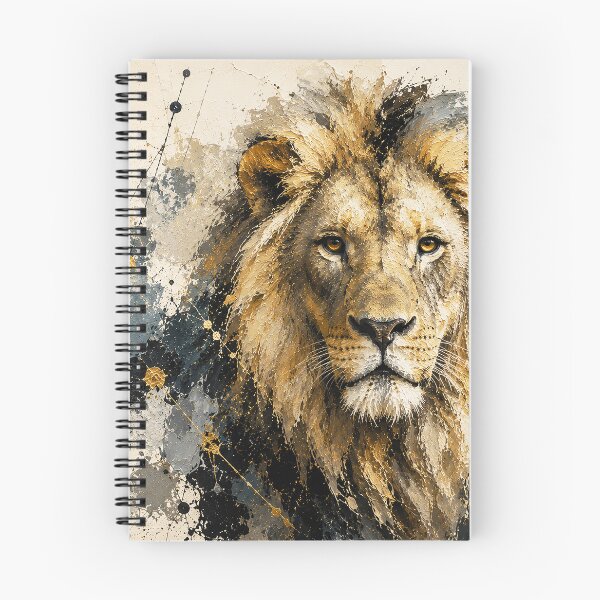 Item preview, Majestic Lion Paint Splatter Art | Abstract Wildlife Painting | African Safari Wall Art designed and sold by LivingItFunky.