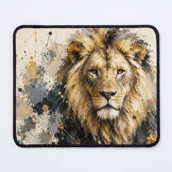 Item preview, Majestic Lion Paint Splatter Art | Abstract Wildlife Painting | African Safari Wall Art designed and sold by LivingItFunky.