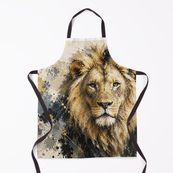 Item preview, Majestic Lion Paint Splatter Art | Abstract Wildlife Painting | African Safari Wall Art designed and sold by LivingItFunky.