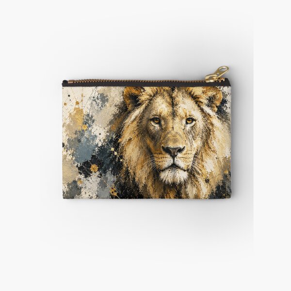 Item preview, Majestic Lion Paint Splatter Art | Abstract Wildlife Painting | African Safari Wall Art designed and sold by LivingItFunky.