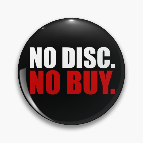 Item preview, no disc no buy gamer t shirt physical media preservation graphic tee designed and sold by AboveTheVillage.
