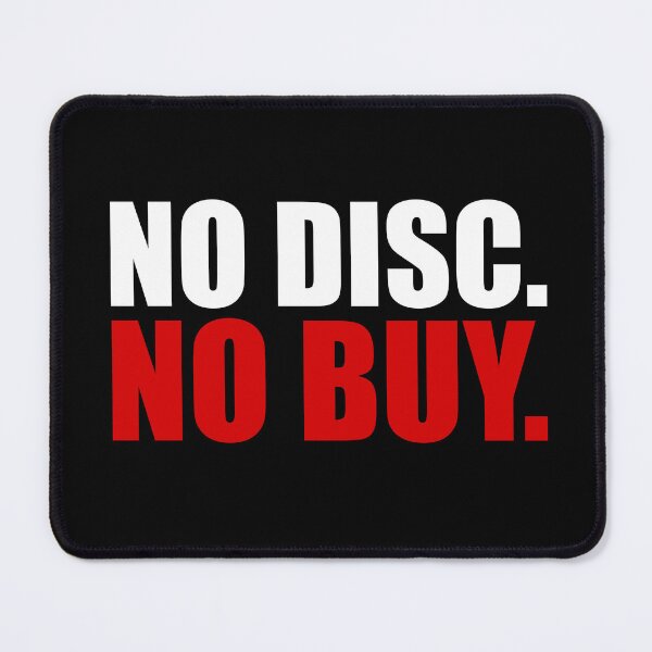 Item preview, no disc no buy gamer t shirt physical media preservation graphic tee designed and sold by AboveTheVillage.