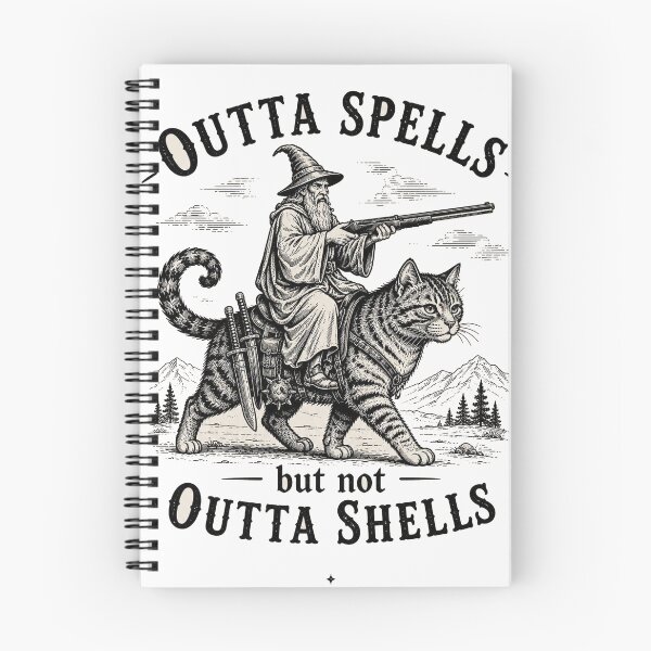 Item preview, Wizard Outta Spells But Not Outta Shells designed and sold by Mystic & Celestial Art.