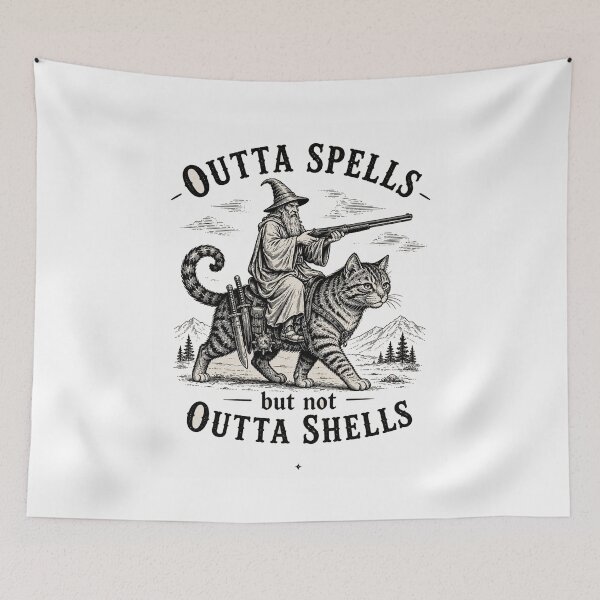 Item preview, Wizard Outta Spells But Not Outta Shells designed and sold by Mystic & Celestial Art.