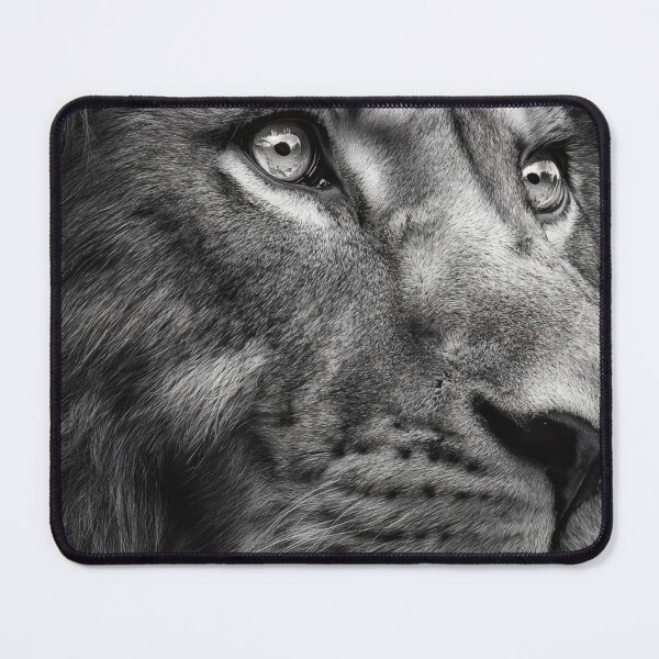 Item preview, Macrophotography black and white closeup lion designed and sold by dcrc.