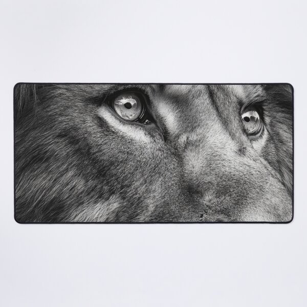Item preview, Macrophotography black and white closeup lion designed and sold by dcrc.