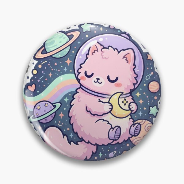 Item preview, Cosmic Cat Kawaii (Astronaut Cat) designed and sold by StickerV3RS3.