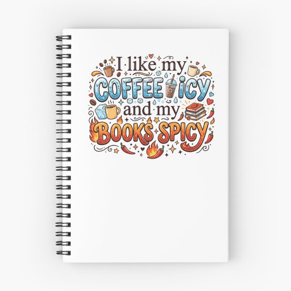 Item preview, I like my coffee, icy and books spicy  designed and sold by Comfy Creations.