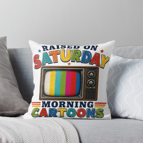 Item preview, Raised on Saturday Morning Cartoons Retro Nostalgia T-Shirt designed and sold by Danny's Tees.