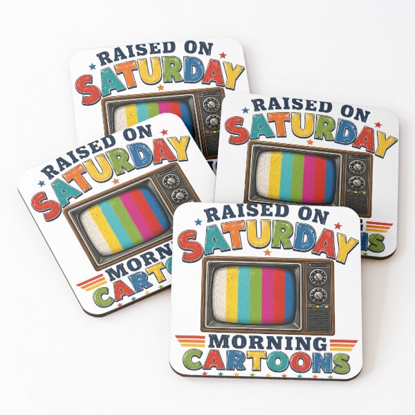 Item preview, Raised on Saturday Morning Cartoons Retro Nostalgia T-Shirt designed and sold by Danny's Tees.