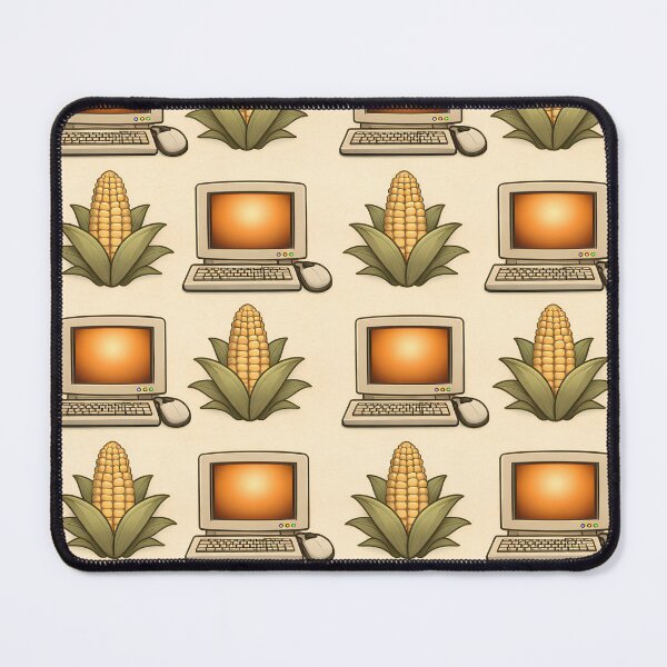 Item preview, The Internet Is Full of Corn – Retro Computer Pattern designed and sold by SachaMuru.