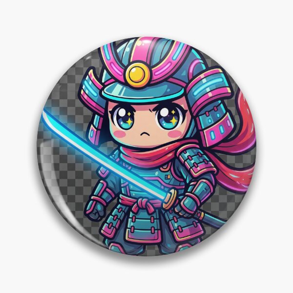 Item preview, Neon Samurai Chibi (Glowing Katana) designed and sold by StickerV3RS3.