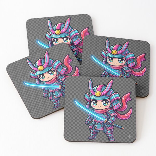 Item preview, Neon Samurai Chibi (Glowing Katana) designed and sold by StickerV3RS3.