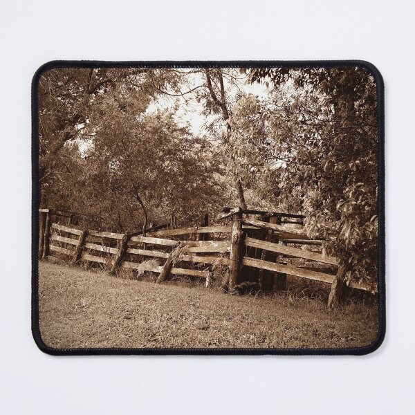 Item preview, Old Rustic Cattle Fence Australia Wall Art designed and sold by pcole123.