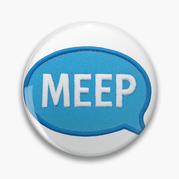 Item preview, MEEP Blue Speech Bubble Patch Typography Design designed and sold by ProWander1.