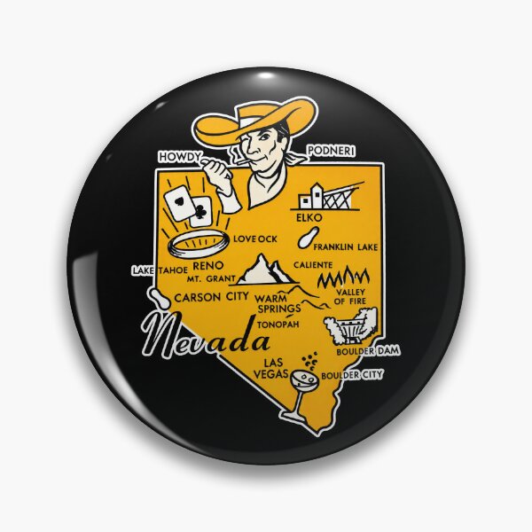 Item preview, Nevada State Vintage Map Travel Souvenir designed and sold by darklordpug.