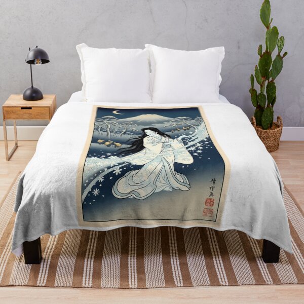Item preview, Traditional Ukiyo-e Yuki-onna Snow Woman with Mount Fuji designed and sold by TokyoUkiyoHouse.