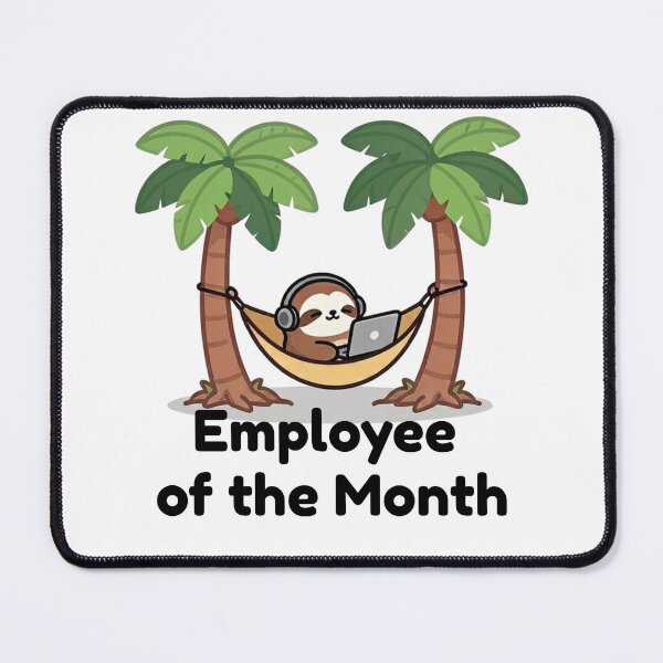 Item preview, Employee Of The Month Sloth Funny Remote Work designed and sold by Slow Shop.