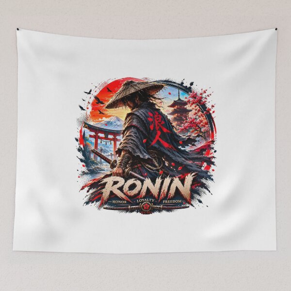 Item preview, Ronin Honor Loyalty Freedom Japanese Samurai T-Shirt designed and sold by Bizon2910.