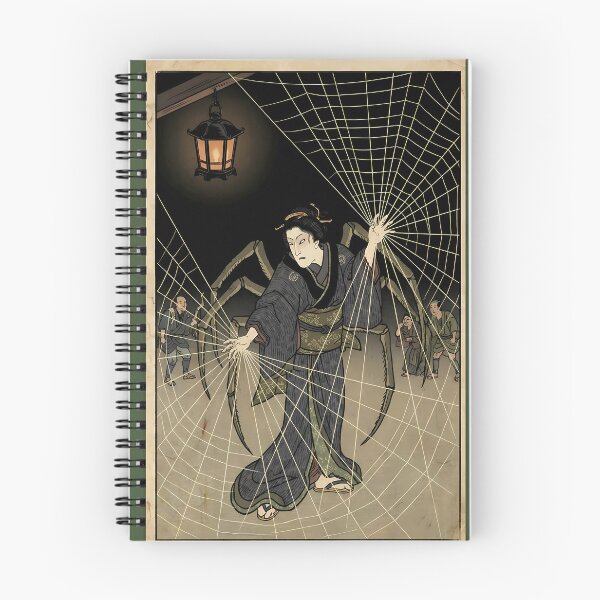 Item preview, Dark Ukiyo-e Spider Sorcerer Releasing Webs and Yokai Magic designed and sold by TokyoUkiyoHouse.