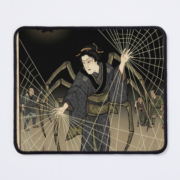 Item preview, Dark Ukiyo-e Spider Sorcerer Releasing Webs and Yokai Magic designed and sold by TokyoUkiyoHouse.