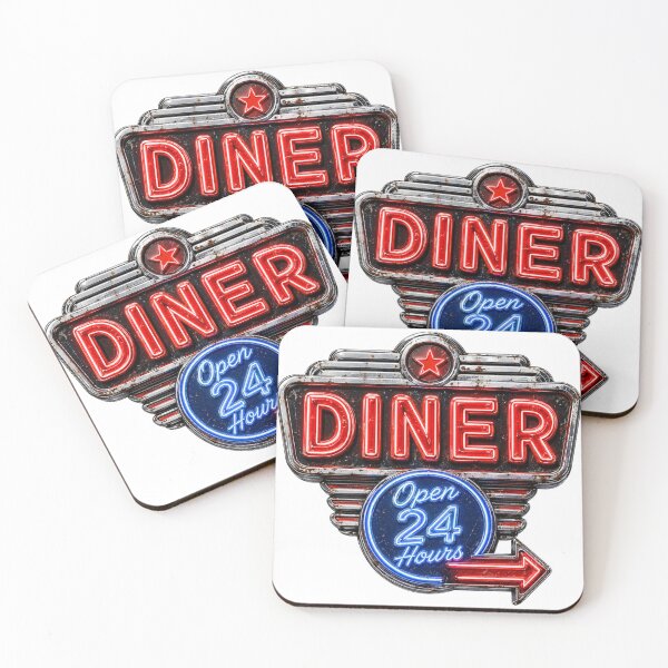 Item preview, Vintage Neon Diner Sign Retro Americana T-Shirt designed and sold by Danny's Tees.