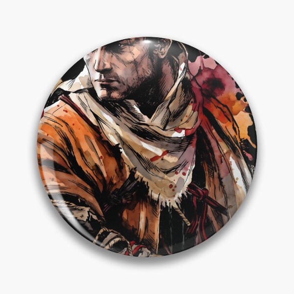 Item preview, Wolf Sekiro Ink Gaming Graphic Tee designed and sold by Senpaiwaves.