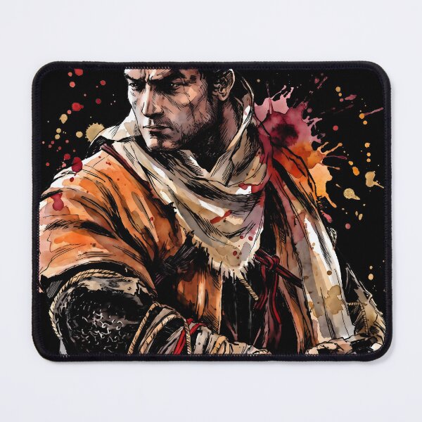 Item preview, Wolf Sekiro Ink Gaming Graphic Tee designed and sold by Senpaiwaves.