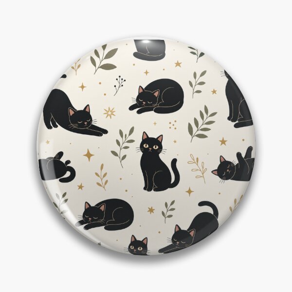 Item preview, Black Cat Pattern designed and sold by OddlySticky.