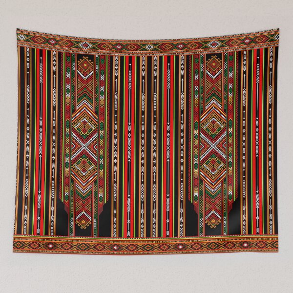 Item preview, Contemporary Bontoc-inspired digital textile art designed and sold by JupiterM.