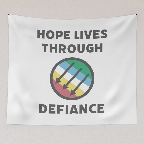 Item preview, Hope lives through defiance.  designed and sold by Rachel the Artist .