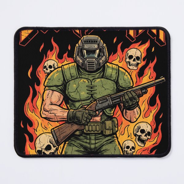 Item preview, The Doom Slayer Doom Bootleg Gaming Graphic Tee designed and sold by Senpaiwaves.