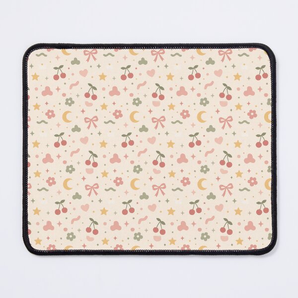 Item preview, Cute Retro Pastel Seamless Pattern | Cherries, Bows, Stars & Moons designed and sold by OddlySticky.