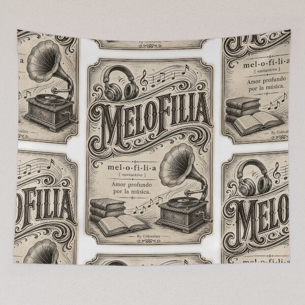 Item preview, Melophilia | Love for Music Vintage Dictionary Style | Music Lover Typography | Retro Art by Coloralmy designed and sold by Coloralmy.
