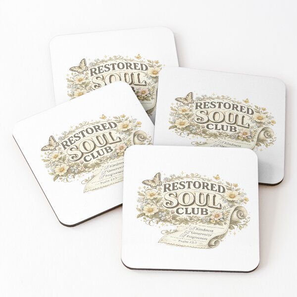 Item preview, Restored Soul Club Christian Floral Vintage Psalm 23:3 Faith Inspirational Design designed and sold by SoulThread Studio.