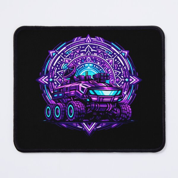 Item preview, Neon Purple Mars Rover Sci-Fi Mandala Illustration designed and sold by ArtoryWorks.
