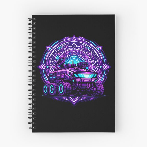 Item preview, Neon Purple Mars Rover Sci-Fi Mandala Illustration designed and sold by ArtoryWorks.
