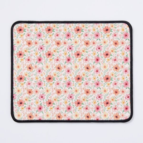 Item preview, Tropical Hibiscus Frangipani Shell Pattern designed and sold by Poppy's Designs.