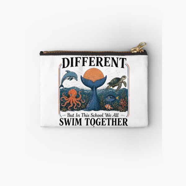 Item preview, We Are All Different But In This School We All Swim Together - Teacher Classroom Shirt designed and sold by MAPDDesigns.