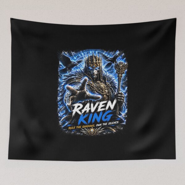 Item preview, Raven King Dark Fantasy Gothic Warrior T-Shirt designed and sold by Bizon2910.