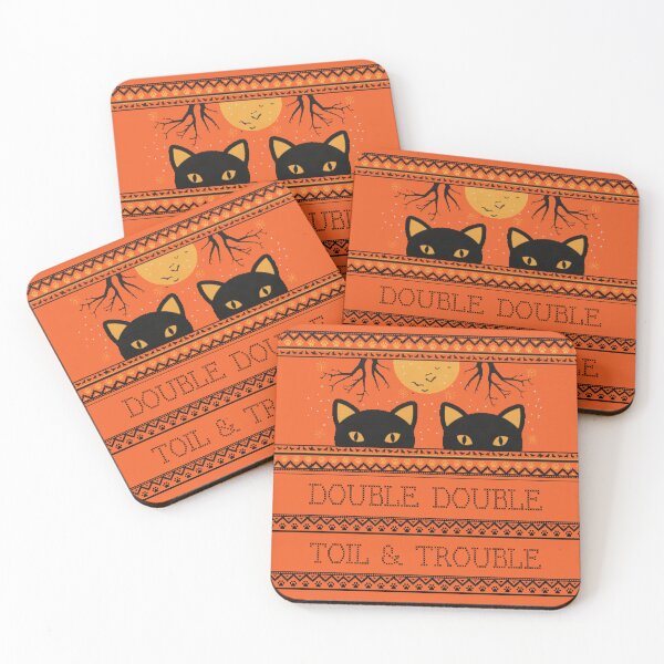 Item preview, Double Trouble Black Cat Halloween Ugly Sweater Design designed and sold by Volt Junkies.