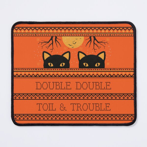 Item preview, Double Trouble Black Cat Halloween Ugly Sweater Design designed and sold by Volt Junkies.