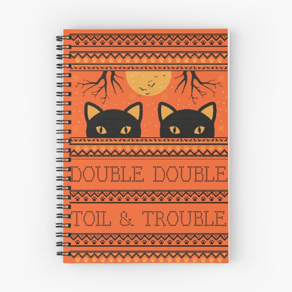 Item preview, Double Trouble Black Cat Halloween Ugly Sweater Design designed and sold by Volt Junkies.