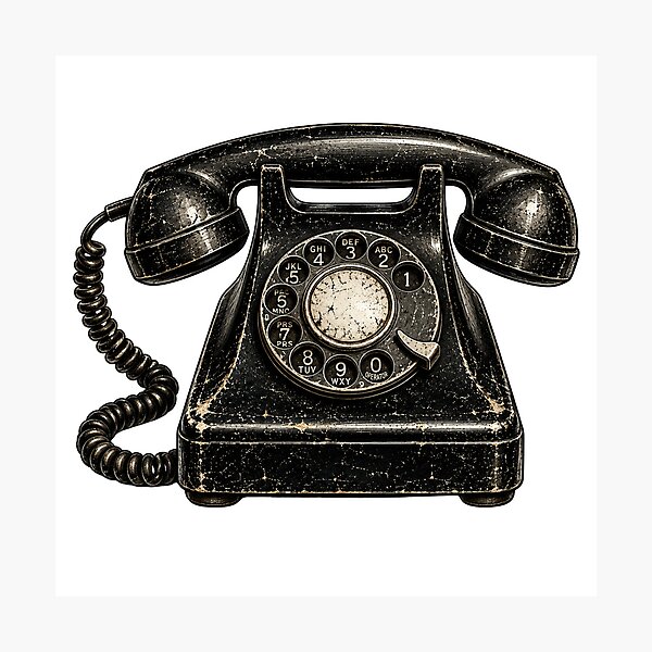 Item preview, Vintage Rotary Telephone Retro Nostalgia T-Shirt designed and sold by Danny's Tees.