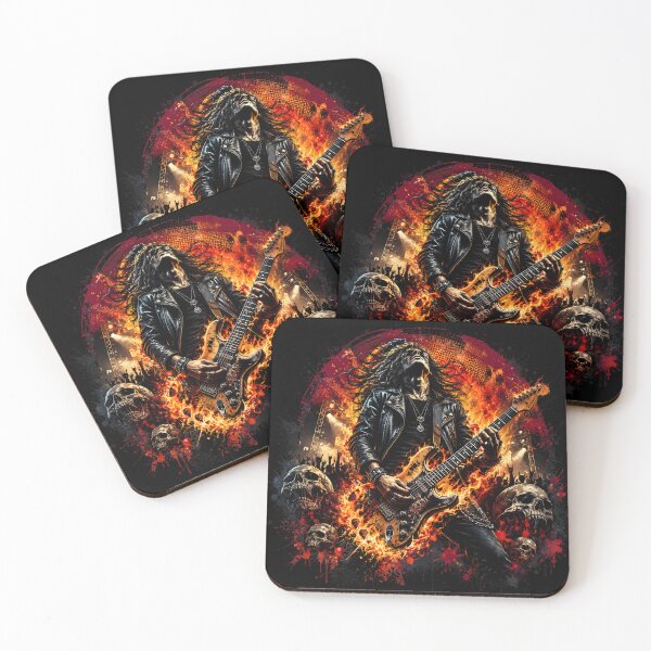Item preview, Fire Guitar Rock Legend Heavy Metal T-Shirt designed and sold by Bizon2910.