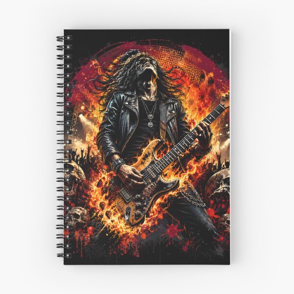 Item preview, Fire Guitar Rock Legend Heavy Metal T-Shirt designed and sold by Bizon2910.